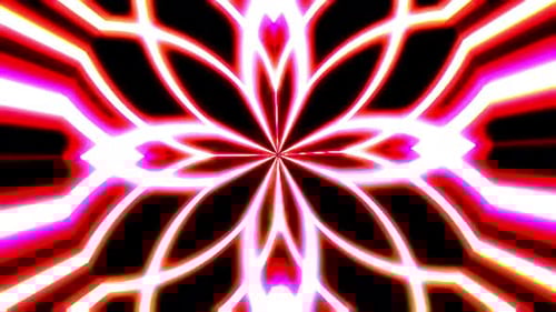 Glowing Abstract Kaleidoscope Visual Background Loop
