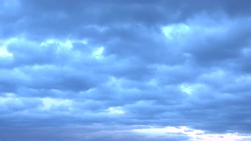 Beautiful Blue Clouds at Sunset