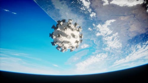 Coronavirus COVID-19 on the Earth Orbit
