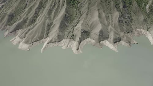 Aerial View in Beautiful Lake in the Mountains
