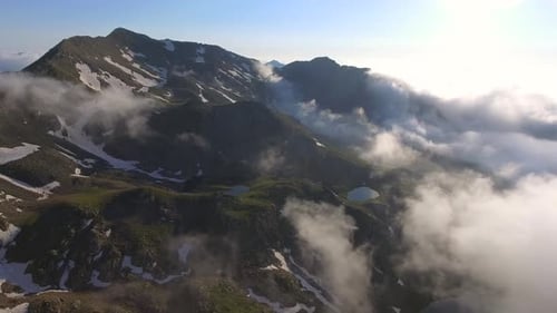 Aerial Cloudy Hills