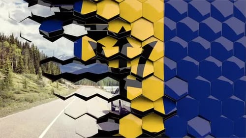Geometric Hexagon Tile Image Reveal