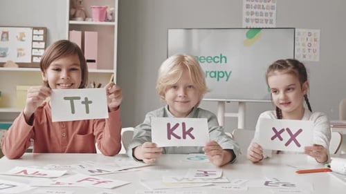 Elementary Kids at Speech Therapy
