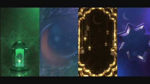 Ramadan Eid Mubarak Islamic Celebration Vertical Video Loops