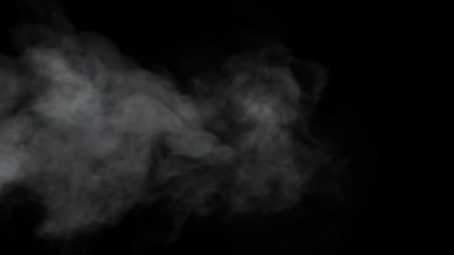Realistic White Atmospheric Fumes Slowly Floating Fills Gloom Visual Template