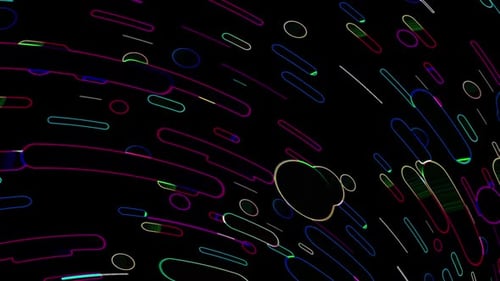 Abstract Colorful Geometric Lines Moving Background