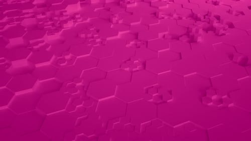 Pink Abstract Hexagon Geometric Surface Seamless Loop UHD