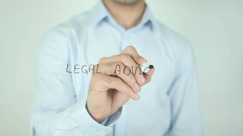 Writing the Words Legal Advice on Screen