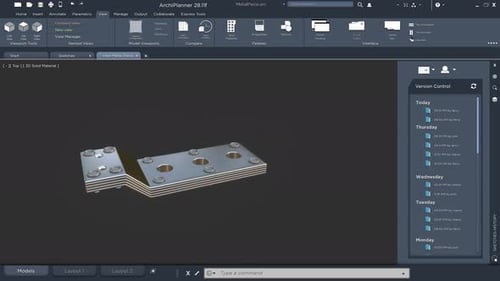 Metallic Model Object of Industrial Technical Component