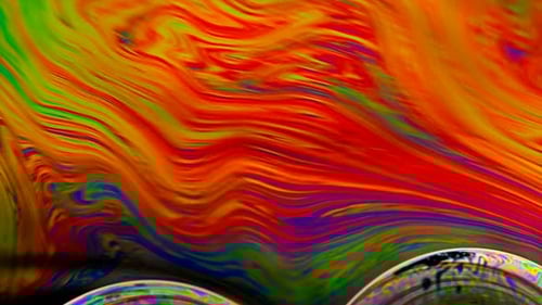 Colorful Soap Bubble Abstract Fluid Motion