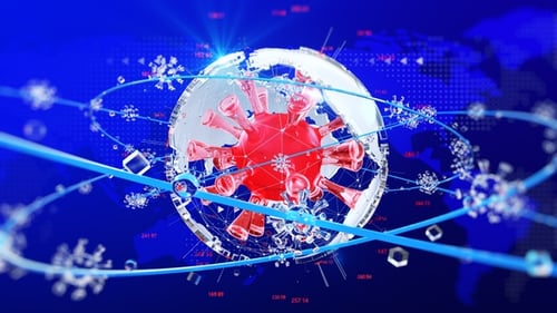 Global Pandemic Virus Spread Animated Data Technology