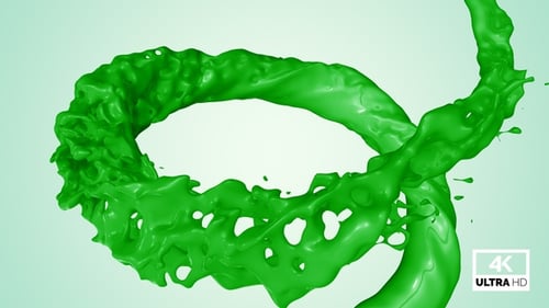 Circle Green Paint Splash V3
