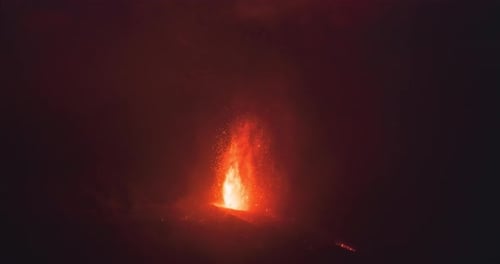 Zeitraffer des Vulkanausbruchs auf den La Palma Kanarischen Inseln 2021