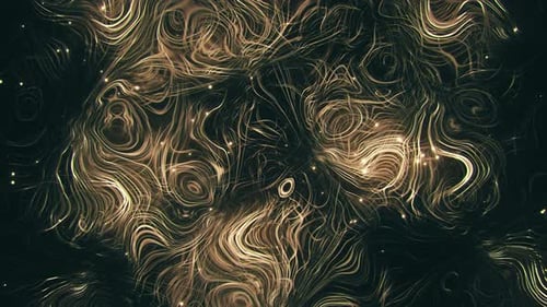 Abstract Flowing Lines and Glowing Particles Background