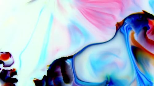 Abstract Swirling Paints Blending in Vivid Colors
