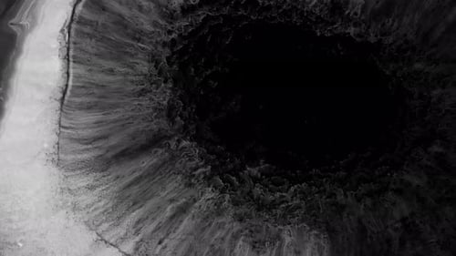 Abstract Fluid Motion Background in Black and White