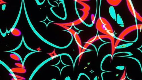 Animation cyclique fluide de formes abstraites