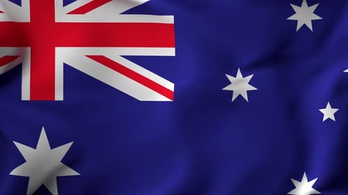 Waving Australian Flag Animation for National Events