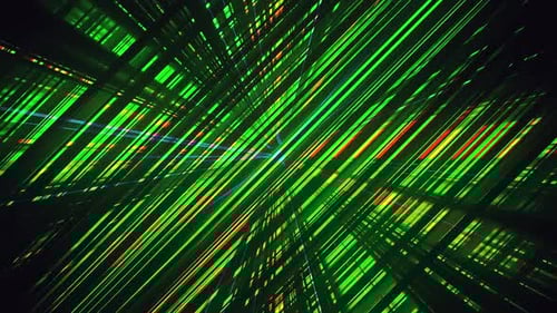 VJ Green Dynamic Glowing Lines