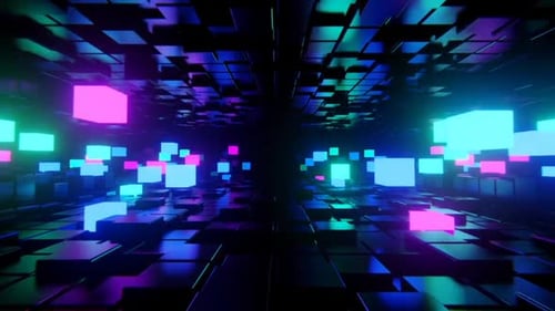 Abstrakter Neontunnel