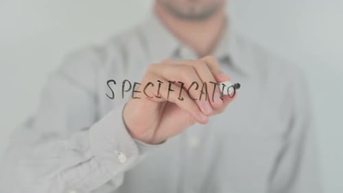 Specifications being Handwritten