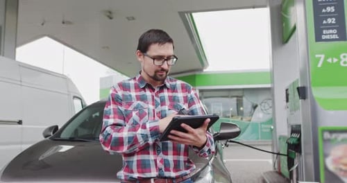 Retrato de un joven guapo con barba y gafas