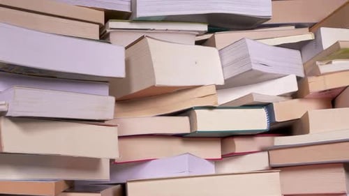 Stacks of Books Background Filling Frame