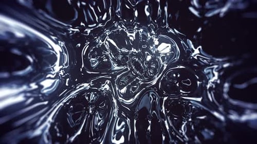 Abstract Dark Liquid Metallic Flowing Background Loop