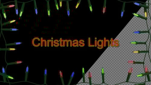 Colorful Flashing Christmas Lights Frame Animation