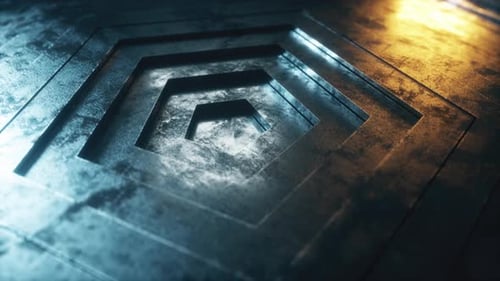 Abstract Background From Futuristic Metal Hexagons