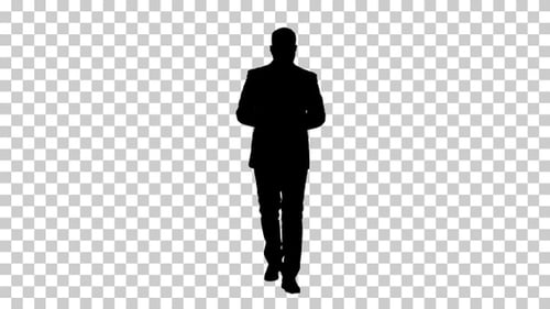 Silhouette Mann geht, Alphakanal