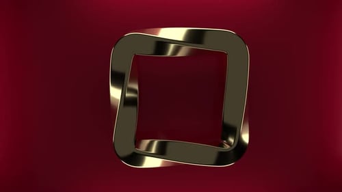 Abstract Twist Gold Background Looped Animation