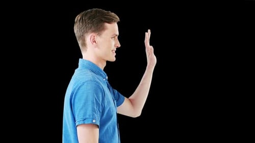 Man using digital screen