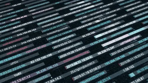 Digital Data Flow Animation with Modern Code Stream