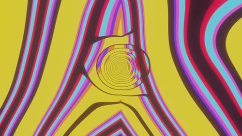 Psychedelic Abstract Tunnel Vision Warp Visual Background