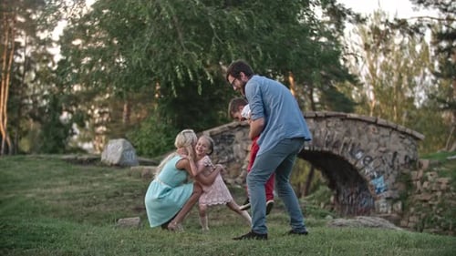 Happy Family in the Park