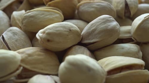 Pile of Pistachios in Shells Close Up