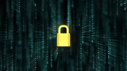 Digital Computer Data Security Concept