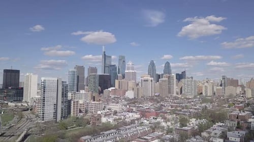 Aerial view of Philadelphia skyline