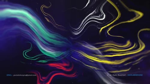 Abstract Fluid Colorful Wavy Lines Particle Background