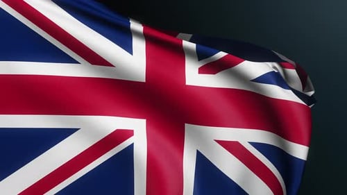 Realistic Waving United Kingdom Flag Animation