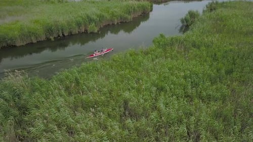 Kayak Sailing on the River
