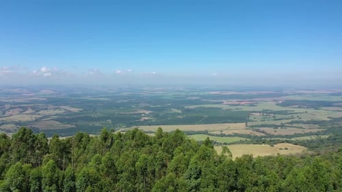 Rural landscape aerial view. Nature scenery