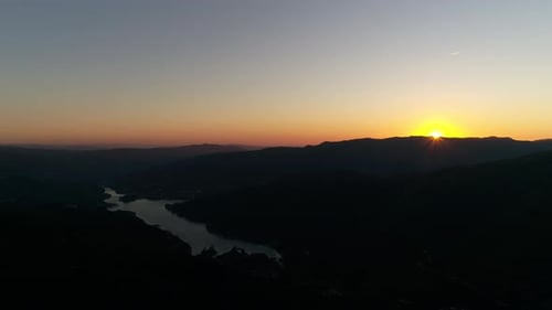 Sunset on Mountain River