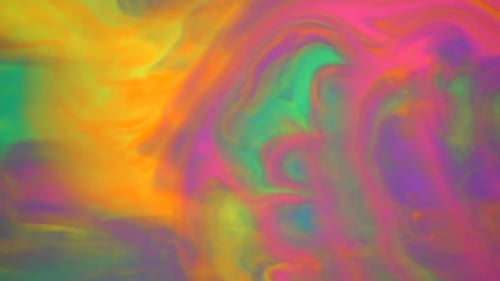 Abstract Fluid Colorful Swirls of Vibrant Colors