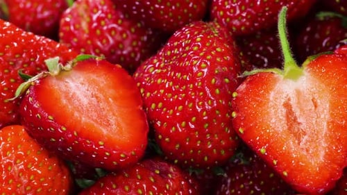 Close Up of Fresh Juicy Strawberries