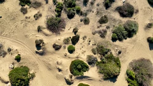 Texture of dust aerial view 4 K Turkey Side