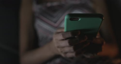 Using smart phone at night