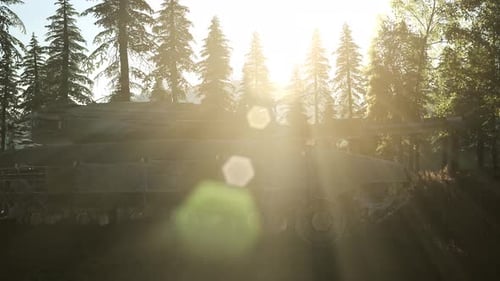 Old Rusty Tank in Forest