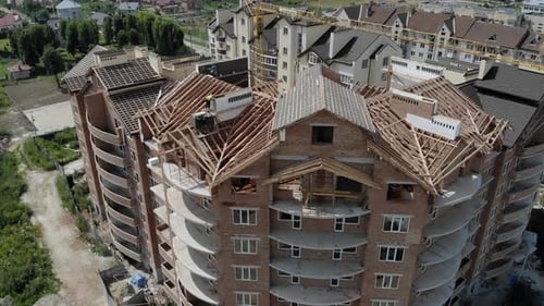Apartment Building Under Construction
